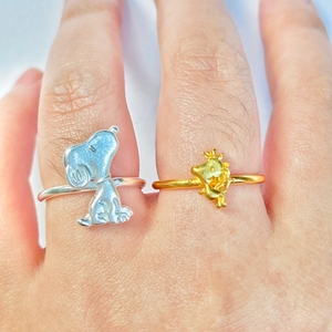 Fijne Sieraden Ringen Schattige Snoopy Verwarde Vogel Ring Verjaardagscadeau Cartoon Veelzijdige Mode Sieraden Ringen - Product Image 5