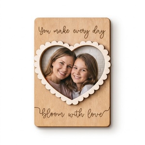 Mother's Day Heart Photo <b>Clip</b> for <b>Car</b> Sun Visor, Refrigerator Magnet Photo Frame Craft Decoration, Customizable Gift - Product Image 3