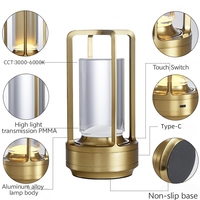Moderne Simple Nordique Industriel Vent Camping En Plein Air Portable Sans Fil Tactile Dimmable Soins Des Yeux Led Lampe De Table Batterie USB
