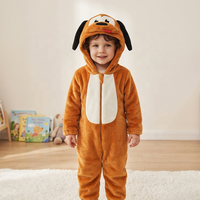 Combinaison à capuche en flanelle 100% Michley Premium, style animalier, fermeture éclair bidirectionnelle, écologique, pour garçons et filles de 0 à 36 mois