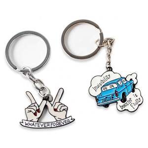 Porte-clés en émail doux avec logo promotionnel, double face, plaqué or/argent, breloque animal cheval, cadeau, alliage de zinc, porte-clés en métal personnalisé - Product Image 2