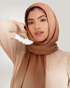 Georgette-Pañuelo turco islámico para mujer, bufanda de gasa, Hijab musulmán, 86 colores, venta al por mayor - Product Image 1
