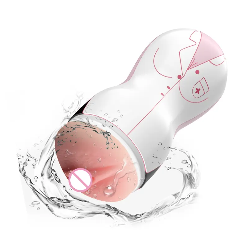 FBA Shipping Hot Selling Men Masturbator Cup Pocket Pussy Vaginal Sex Oral Plastic Sex toys for Man Male