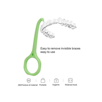 Kit d'outils de retrait d'alignement orthodontique pour accolades invisibles Ensemble de dissolvant dentaire hygiénique 5 couleurs avec poignées en silicone