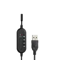 2M Breiden Kabel Mannelijke USB Naar AUX Vrouwelijke 3.5m Kabel Met Geluidskaart Volumeregeling