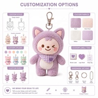 Offre Spéciale : Porte-clés en Peluche Personnalisé, Boîte Mystère, Jouet en Peluche OEM ODM, Breloque de Sac en Peluche Douce avec Étiquette Logo pour Cadeaux de Marque