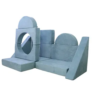 Hot Selling Strong Safe Sofa mit 12 Stück Formen Creative Castle Spielplatz Schaum Kinder Vitalität Sofa Set