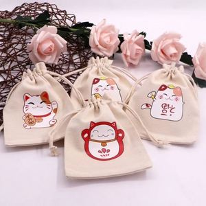 Custom Eco-Friendly Durable Canvas Drawstring Pouch <b>Bags</b> with Custom Color and Handled Design <b>Small</b> Size Logo Option - Product Image 1