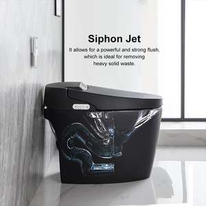 Inodoro Inteligente Eléctrico Negro de Nuevo Estilo, Inodoro con Bidé, Inodoro de Cerámica Automático Inteligente - Product Image 6