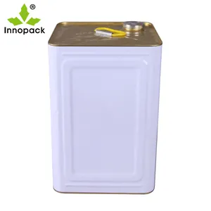 Good price 18L square metal tin cans with handle and lid