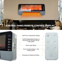 Minuterie murale 2 en 1 Chauffage rapide PTC Smart Home Heater With 3D Flame Remote Touch Control Display For Living Shower Room