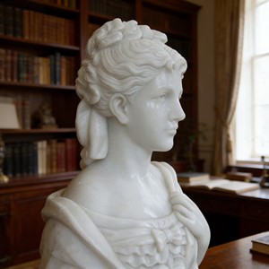 Busto de Mármol Europeo Octaviano Augusto, Escultura de Piedra Intrincada, Duradera para Jardín/Villa - Product Image 4