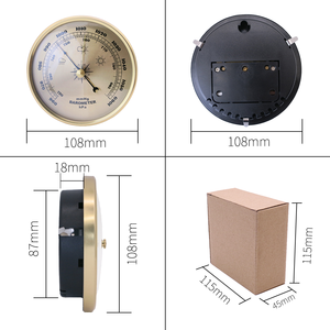 Treo Tường hộ gia đình phong vũ biểu 960-1060hpa đo áp suất Trạm thời tiết Kim Loại treo tường phong vũ biểu - Product Image 5