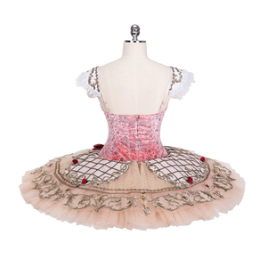 ชุดกระโปรงบัลเล่ต์หญิงสีชมพูสำหรับผู้ใหญ่ชุดเต้นรำเจ้าหญิงสีชมพูสำหรับเด็กนางฟ้าหนึ่งชิ้น yadp ดอกไม้ - Product Image 3