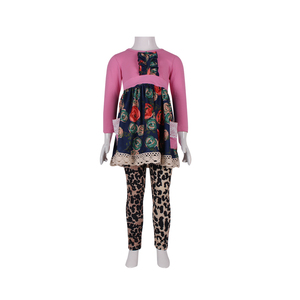 6-12M niñas Otoño de manga larga falda Top leopardo Print pantalones conjunto bebé <span class=keywords><strong>chica</strong></span> traje conjunto de ropa 0-6M - Product Image 6