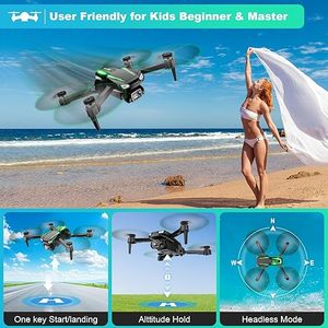 โดรนติดกล้อง 1080P HD FPV มอเตอร์ไร้แปรงถ่าน ควอดคอปเตอร์บังคับวิทยุ พับเก็บได้ สำหรับเด็ก ผู้ใหญ่ มือใหม่ ถ่ายเซลฟี่ด้วยท่าทาง ตั้งค่าจุดหมาย - Product Image 6