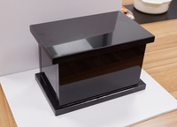 Urne funéraire en pierre de granit naturel, dalle grande taille, polie, de couleur noire du Shanxi, de haute qualité, durable, pour application dans les parcs, garantie 1 an