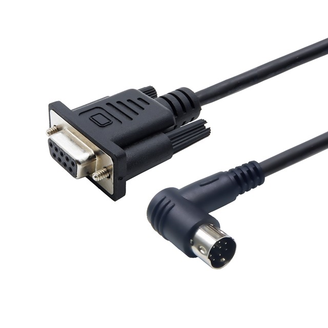 Customized DB9 to 9Pin Mini Din Electrode Snap Button Cable RS232 Cable