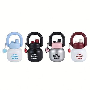 Termo Moderno Minimalista Portátil de Acero Inoxidable con Aislamiento al Vacío para Niños, con Asa de Transporte, Taza de Regalo de Gran Capacidad - Product Image 5