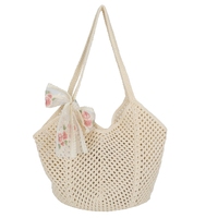 Sac en polyester tissé à la main ajouré pour femme, style bohème décontracté, grande capacité, idéal pour la plage et les vacances, sac à bandoulière