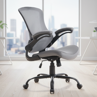 Fauteuil de bureau de direction de luxe en gros, dossier haut, base en fer moderne, design ergonomique en maille, réglable en hauteur avec repose-pieds, noir
