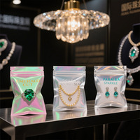 Neon Holographic <strong>Packaging</strong> Earrings <strong>Packaging</strong> with Window Custom logo Embossed Jewelry <strong>Packaging</strong> AL Laminated Plastic Bag