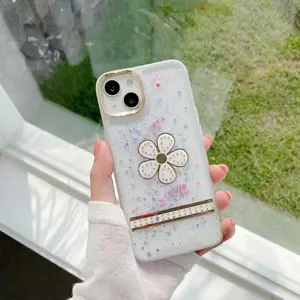 Ladies Glitter Fashion design Liquid TPU Mobile Phone Case Accessories Back Cover for 12 13 14 15 Pro Max