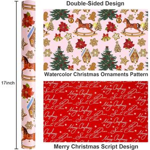 Yarcony Christmas <b>Wrapping</b> <b>Paper</b> 46.8 Sq Ft Single Side No Fading Gift Craft Holiday Wrap - Product Image 4