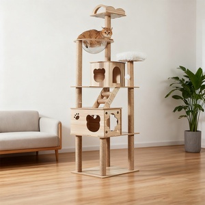 Factory Wholesale <b>Cat</b> <b>Climbing</b> Frame Luxury Integrated Large <b>Cat</b> <b>Climbing</b> Frame Luxury Double Space Capsule <b>Cat</b> Tree Wholesale - Product Image 1