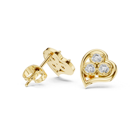 Élégantes boucles d'oreilles en diamant de laboratoire en or, scintillantes, pour femmes, pour mariage, fête, bijoux fins, accessoire de mode de créateur