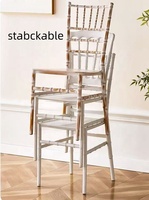 Chaise de Réception de Mariage Chiavari Luxe Blanc Empilable en Plastique pour Événements et Extérieur