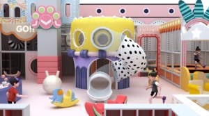 Aire <span class=keywords><strong>de</strong></span> jeux intérieure pour enfants, petit bureau <span class=keywords><strong>de</strong></span> vente, mezzanine, équipement <span class=keywords><strong>d</strong></span>'amusement, combinaison toboggan et installations <span class=keywords><strong>d</strong></span>'escalade - Product Image 2