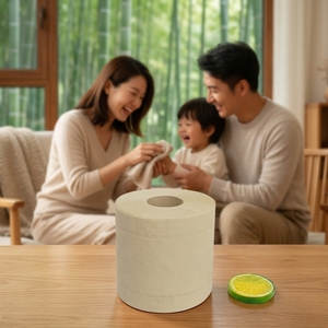 Vendita all'Ingrosso: Carta Igienica 100% Pura Polpa di Bambù, Biodegradabile, Ecologica e Personalizzabile in Base al Numero di Veli - Product Image 1