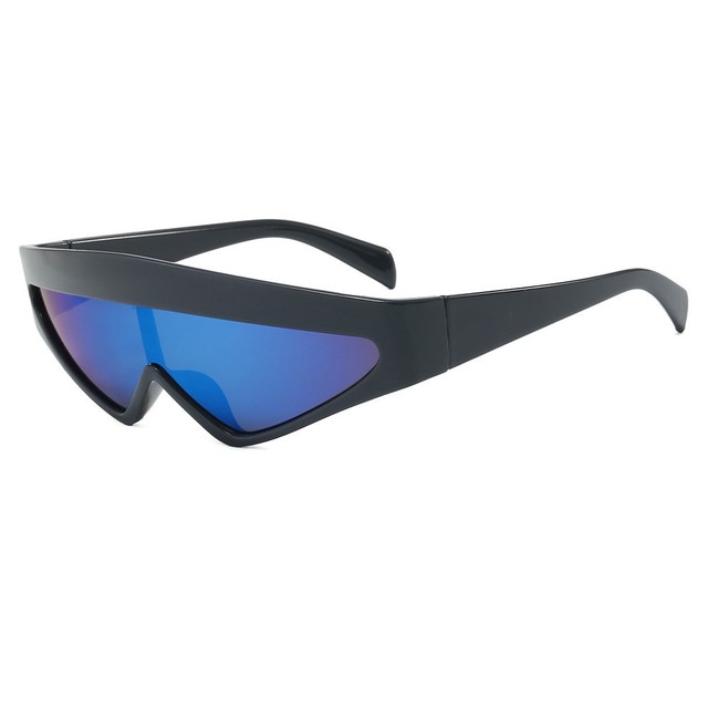 European American Street Hip Hop Square Full Rim Sunglasses Men Women Cool Trend One-Piece Windshields UV400 Optical Lenses PC