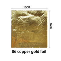 100 feuilles/sac 16*16 cuivre feuille d'or feuille d'or feuille d'aluminium feuille d'or papier pour meubles bricolage résine époxy