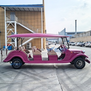 Voiture électrique classique rose 8 places, véhicule de tourisme électrique classique à vendre - Product Image 1