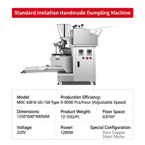 Automatic Stainless Steel Dumpling Making Machine Electric Control Display Screen Commercial Extruder 300-400 kg/h - Product Image 6