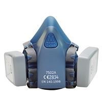 Demi-masque à gaz anti-gaz chimique fumée silicone 7502A P3 masque à gaz anti-pollution