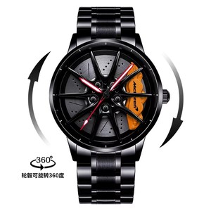 Mới thể thao xe bánh xe vành trung tâm người đàn ông đồng hồ tùy chỉnh thiết kế sang trọng vành trung tâm xem không thấm nước Relogio Masculino - Product Image 1