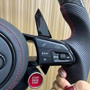 Volant personnalisé en fibre de carbone et cuir rouge pour Audi RS A4 A5 A6 A7 A8 C7 C8 B8 R8 S3 S4 S5 Q7 A7 S7 TT <span class=keywords><strong>RS3</strong></span> RS5 RS6 RS7 B9 - Product Image 4