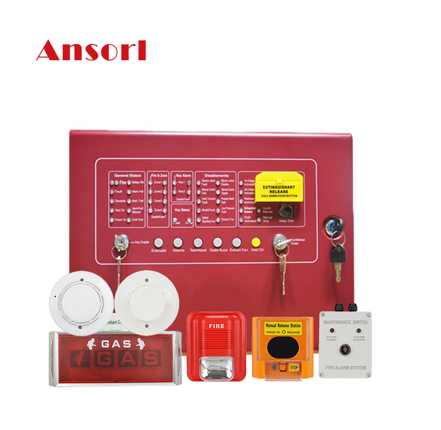 4 Zones Gas Extinguishant Control Panel System