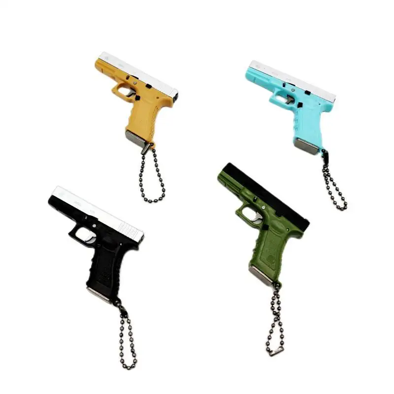 Nouvel arrivage pistolet pistolet pistolet adulte cadeau jouet porte-clés anneau jouet arme porte-clés cadeau métal moulé sous pression mini pistolets