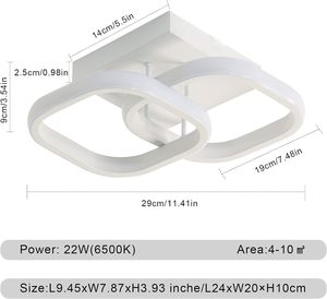 <strong>Best</strong> Seller Modern LED <strong>Ceiling</strong> <strong>Light</strong> Black Flush Mount <strong>Small</strong> Lamp for Stair Corridor Hallway Entrance Cloakroom Home Decoration - Product Image 6