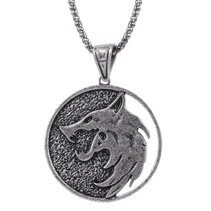 Collier de la série <span class=keywords><strong>Witcher</strong></span> Exquisite Action Role Playing Game Collier pendentif tête de loup Bijoux Cadeaux pour homme - Product Image 4