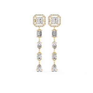 Pendientes de Diamantes con Corte Elegante para Mujer en Oro, Diamantes Cultivados en Laboratorio, Joyería Fina para Ocasiones Especiales y Bodas - Product Image 1