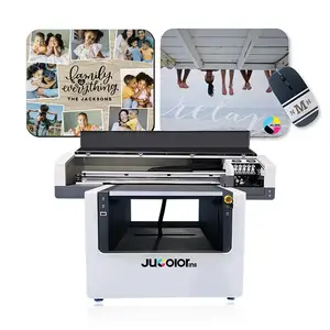 Jucolor Digitale Flatbed Glazen Tegels Acryl Printer Aluminium Hout 9012 A1 Uv Printer