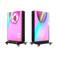 Layar Poster LED Lipat 640x1920mm Layanan Depan P1.86 P2.5 Kabinet Aluminium Die Casting