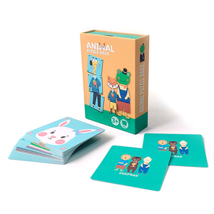 สินค้าใหม่เกมการ์ดความรู้ความเข้าใจของเล่นเพื่อการศึกษาสัตว์และการจับคู่<span class=keywords><strong>งาน</strong></span>แฟลชการ์ด/การ์ดความรู้ความเข้าใจ - Product Image 4