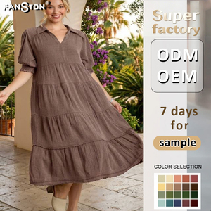 <span class=keywords><strong>Vestido</strong></span> Elegante con Cuello en V y Capas para Mujer 2026 - <span class=keywords><strong>Vestido</strong></span> <span class=keywords><strong>Midi</strong></span> Sofisticado de <span class=keywords><strong>Manga</strong></span> <span class=keywords><strong>Media</strong></span>, <span class=keywords><strong>Vestido</strong></span> Casual Cómodo con Capas, Moda al por Mayor - Product Image 2