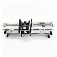BIAOCHI Nouvelle barre lumineuse d'avertissement LED stroboscopique rouge et bleue de 47 pouces noire CJB avec sirène pour toit de voiture, camion, ambulance, amplificateur 12V et demi-klaxon